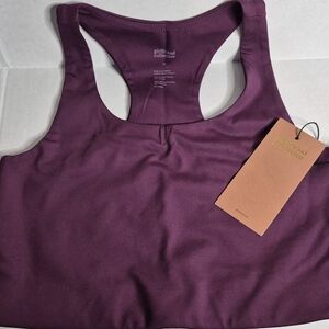 Girlfriend Collective Womens Sports Bra Medium Plum Racerback